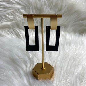 Boutique Matte Black and Gold Earrings